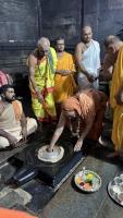 H.H. Shrimat Sadyojat Shankarashram  Swamiji's  visit to  Shri Mahabaleshwar Temple - Gokarna (21st June 2023)